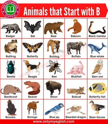 What Animal Starts with B: A Journey Through the Alphabet and Beyond